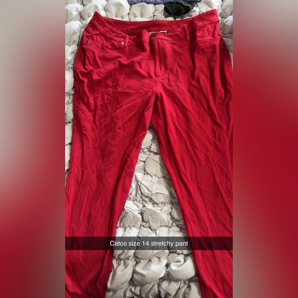 Catos red stretch pants